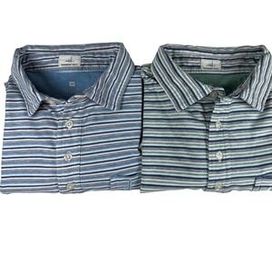 Johnnie O Grady Polo Bundle, Biondi Blue & Parakeet, Size Medium (Lot of 2)